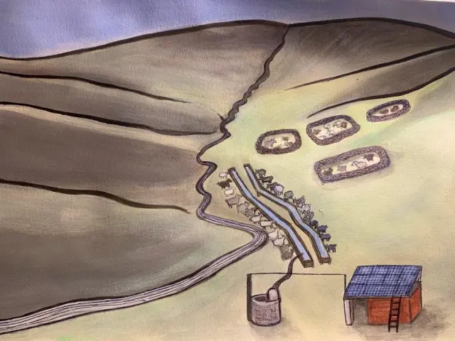 Plan du mini-barrage